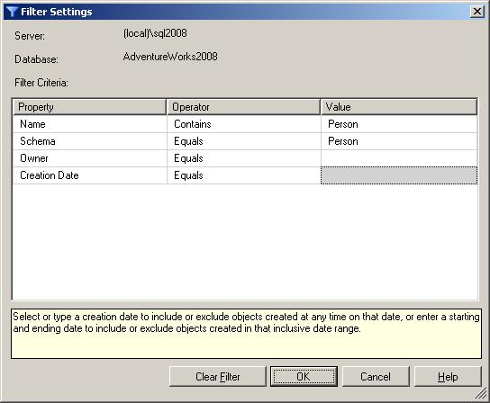 FilteringObjectExplorer4
