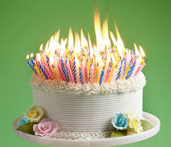 Image of a cake with lots of candles, although probably not 800.